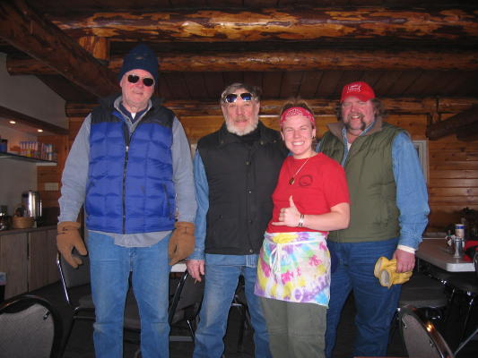 Fellow guests and hired help at the McClaren Lodge.