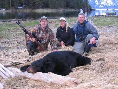 John, Shanna and Craig with Craig's Black Bear